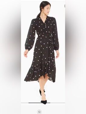 Kate spade bakery dot wrap midi dress